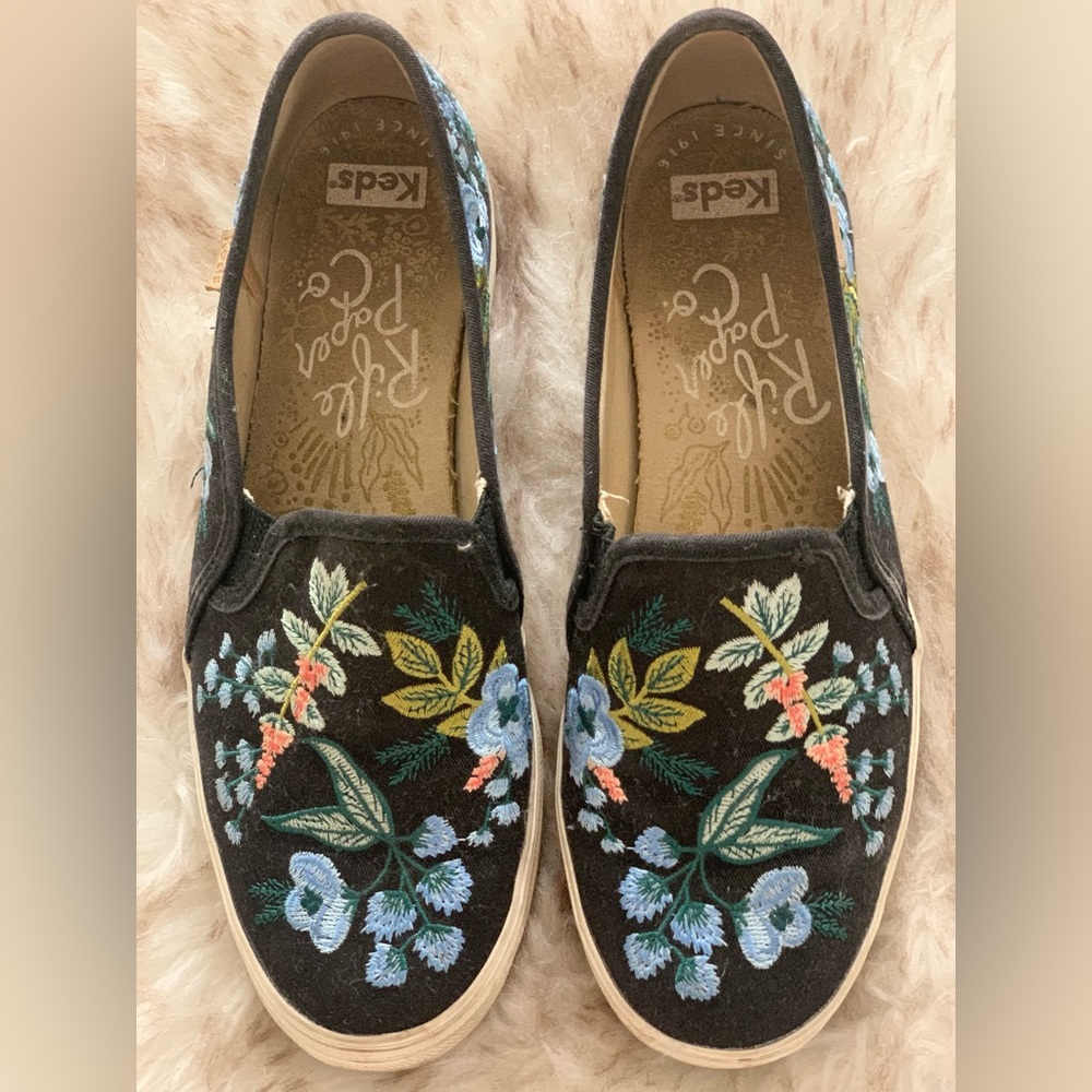 Rifle Paper co. X Keds slip on sneakers size 7.5